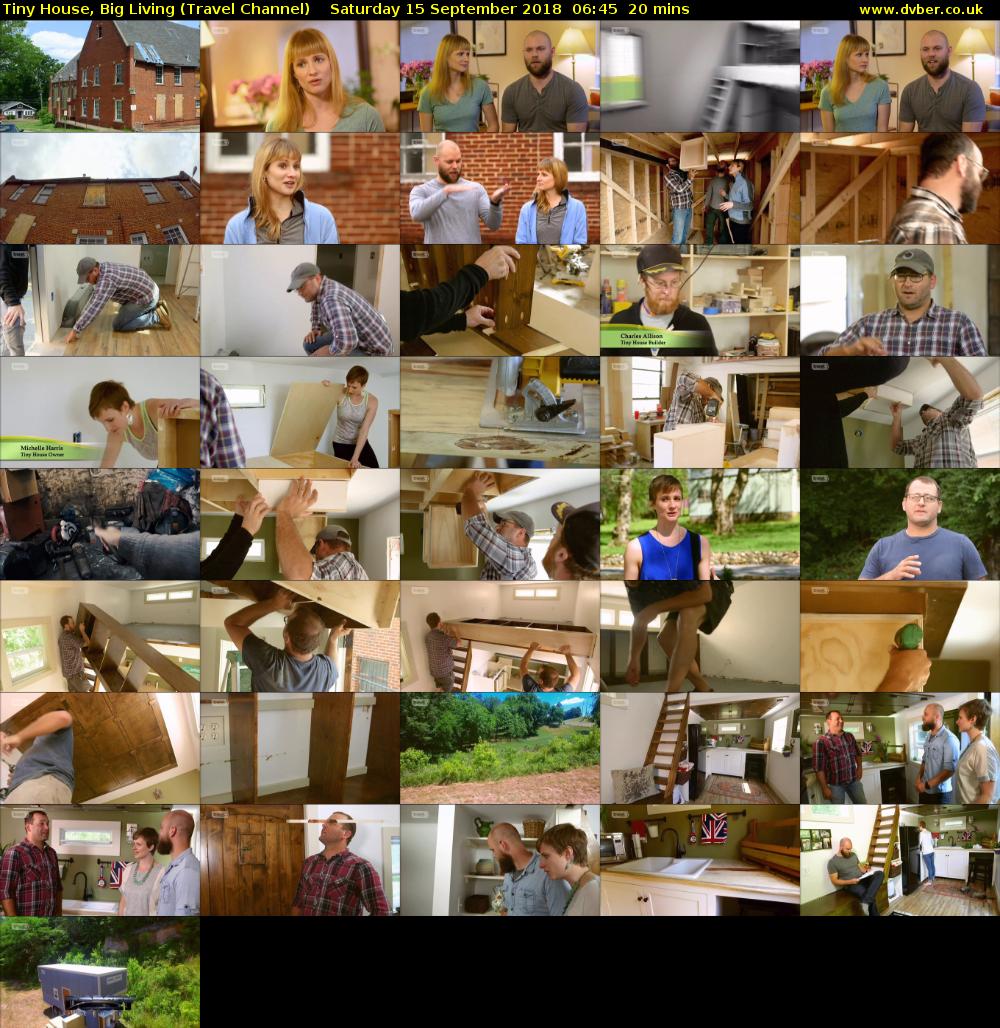 Tiny House, Big Living (Travel Channel) Saturday 15 September 2018 06:45 - 07:05