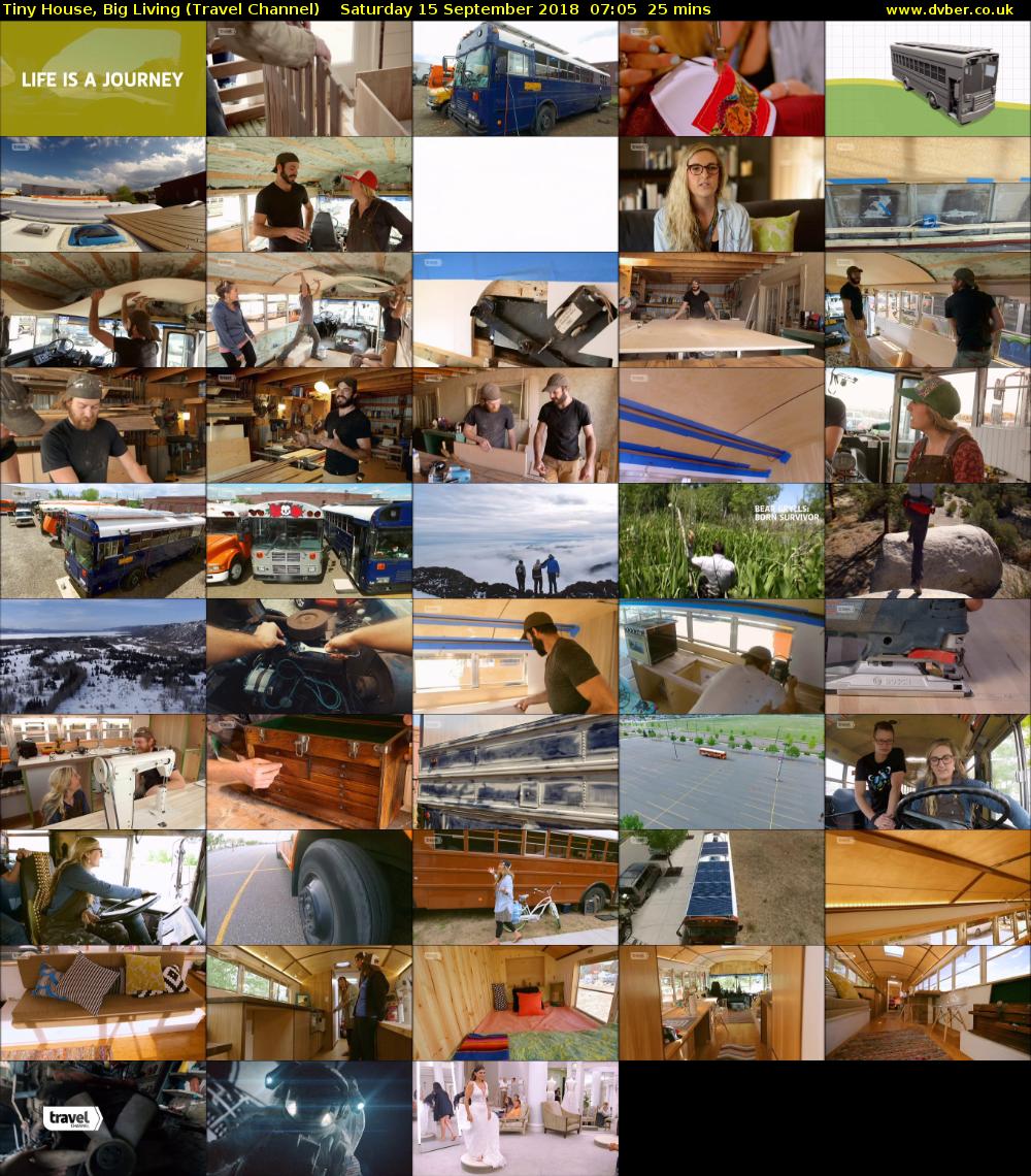 Tiny House, Big Living (Travel Channel) Saturday 15 September 2018 07:05 - 07:30