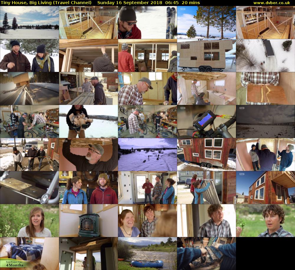 Tiny House, Big Living (Travel Channel) Sunday 16 September 2018 06:45 - 07:05