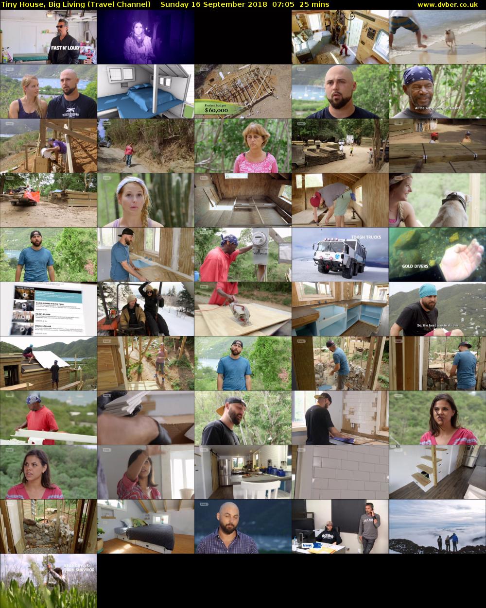 Tiny House, Big Living (Travel Channel) Sunday 16 September 2018 07:05 - 07:30
