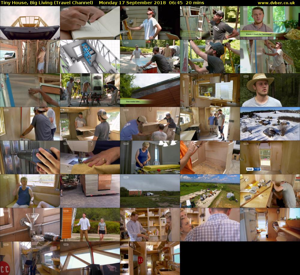 Tiny House, Big Living (Travel Channel) Monday 17 September 2018 06:45 - 07:05