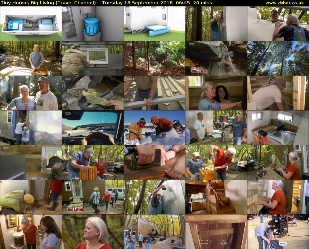 Tiny House, Big Living (Travel Channel) Tuesday 18 September 2018 06:45 - 07:05