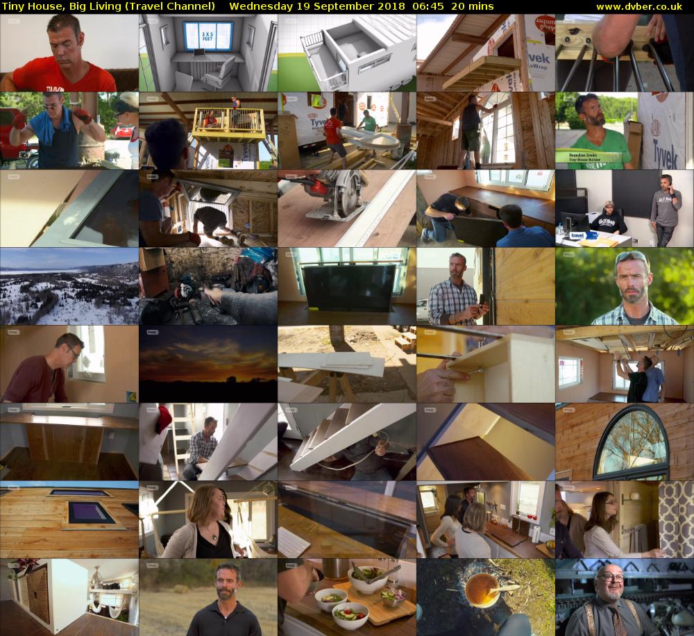 Tiny House, Big Living (Travel Channel) Wednesday 19 September 2018 06:45 - 07:05