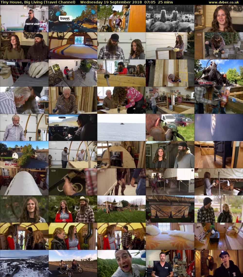 Tiny House, Big Living (Travel Channel) Wednesday 19 September 2018 07:05 - 07:30