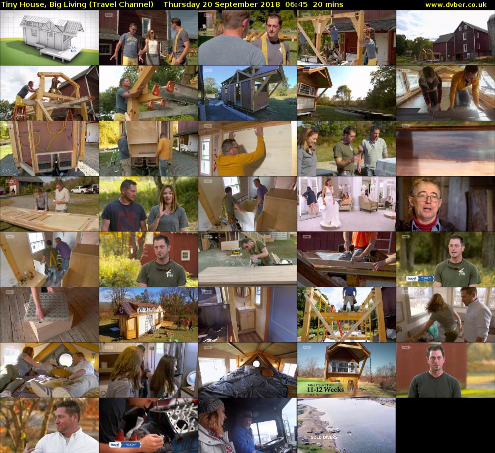 Tiny House, Big Living (Travel Channel) Thursday 20 September 2018 06:45 - 07:05