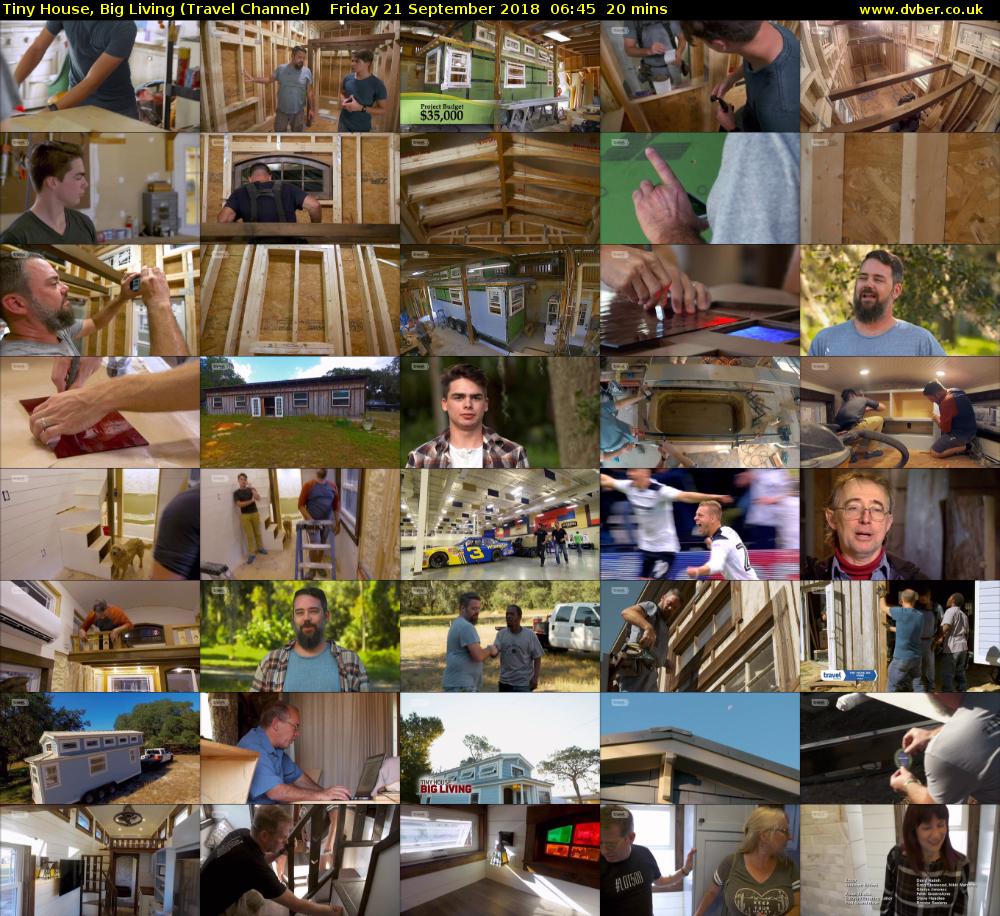 Tiny House, Big Living (Travel Channel) Friday 21 September 2018 06:45 - 07:05