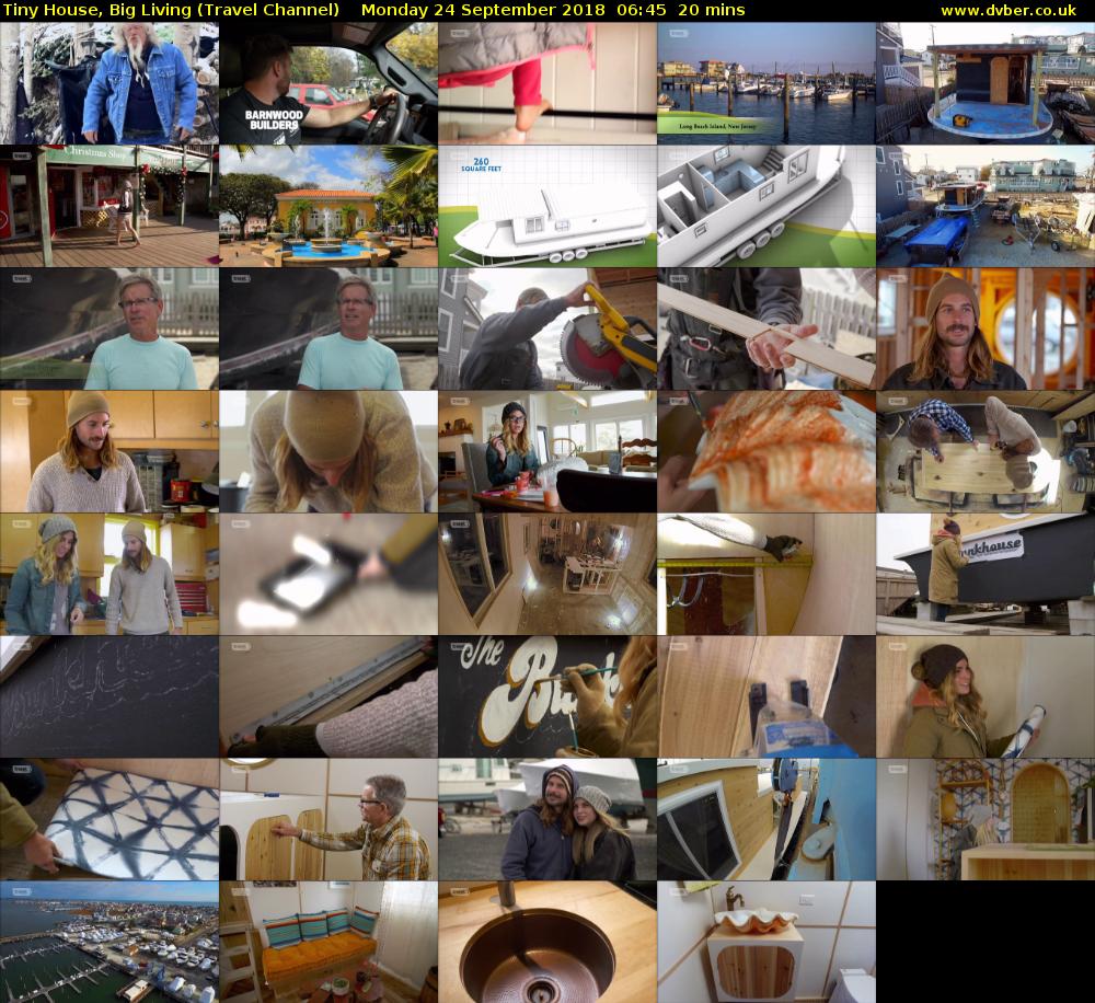 Tiny House, Big Living (Travel Channel) Monday 24 September 2018 06:45 - 07:05