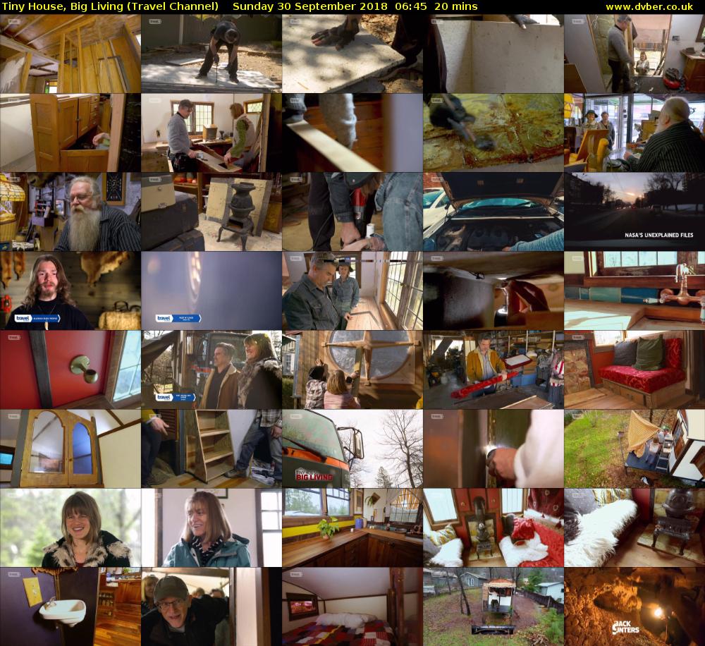 Tiny House, Big Living (Travel Channel) Sunday 30 September 2018 06:45 - 07:05
