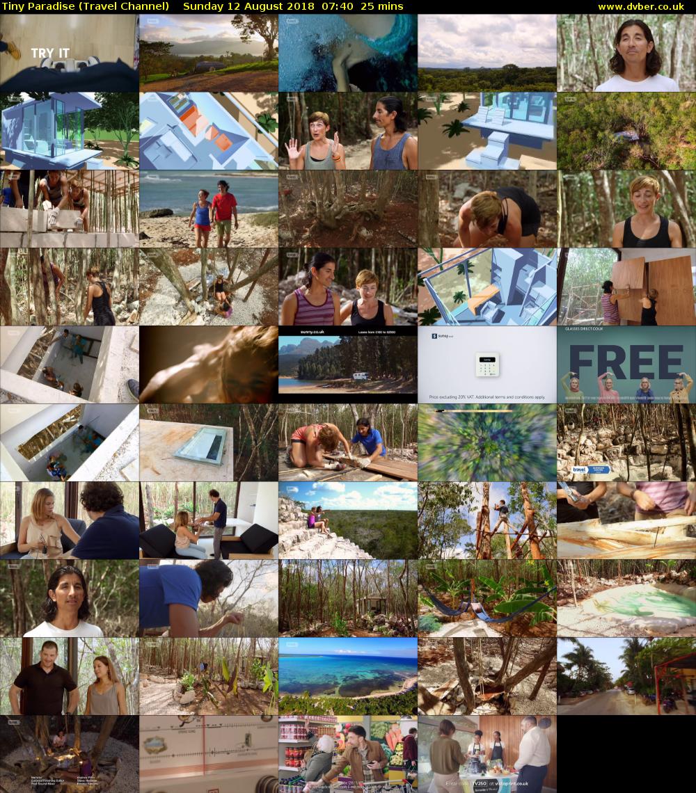 Tiny Paradise (Travel Channel) Sunday 12 August 2018 07:40 - 08:05