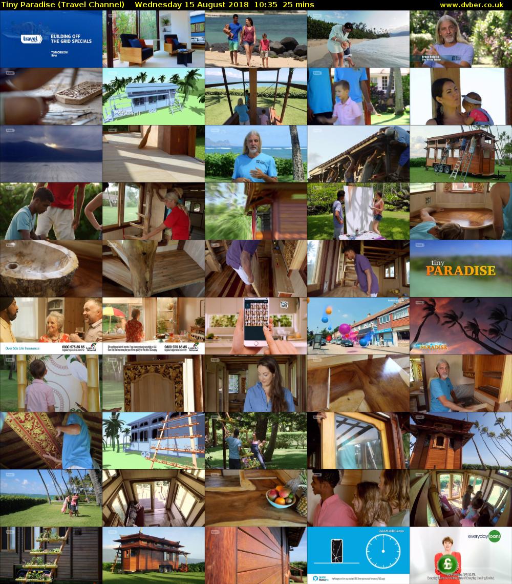 Tiny Paradise (Travel Channel) Wednesday 15 August 2018 10:35 - 11:00
