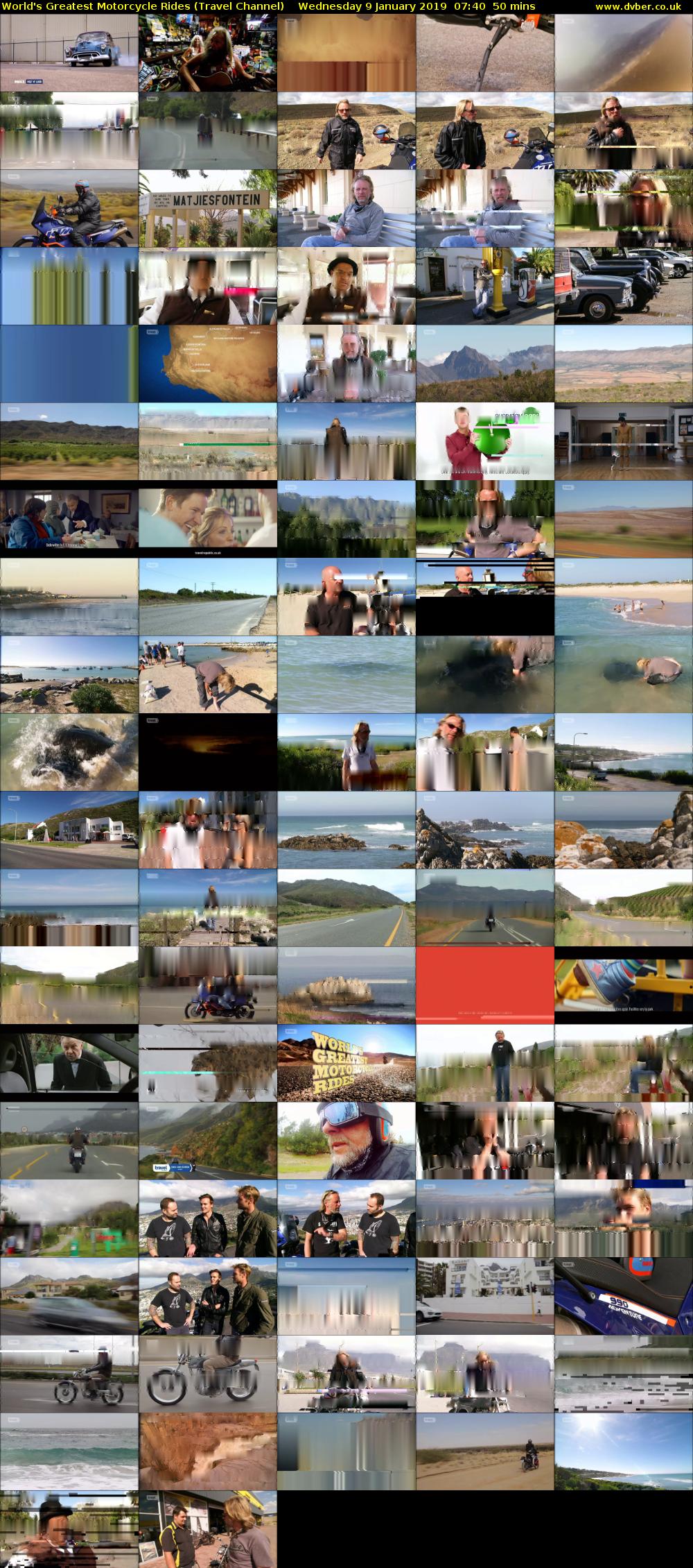 World's Greatest Motorcycle Rides (Travel Channel) Wednesday 9 January 2019 07:40 - 08:30