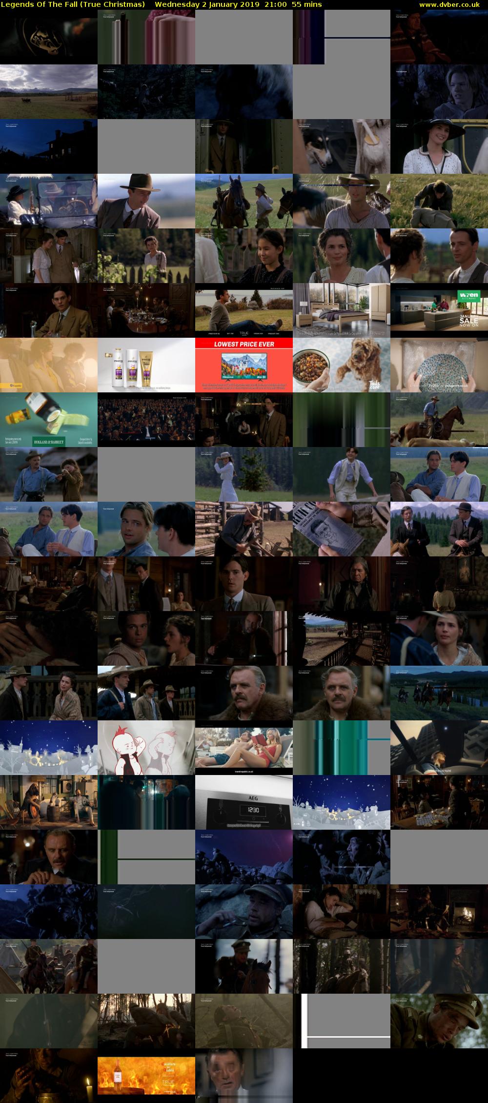 Legends Of The Fall (True Christmas) Wednesday 2 January 2019 21:00 - 21:55