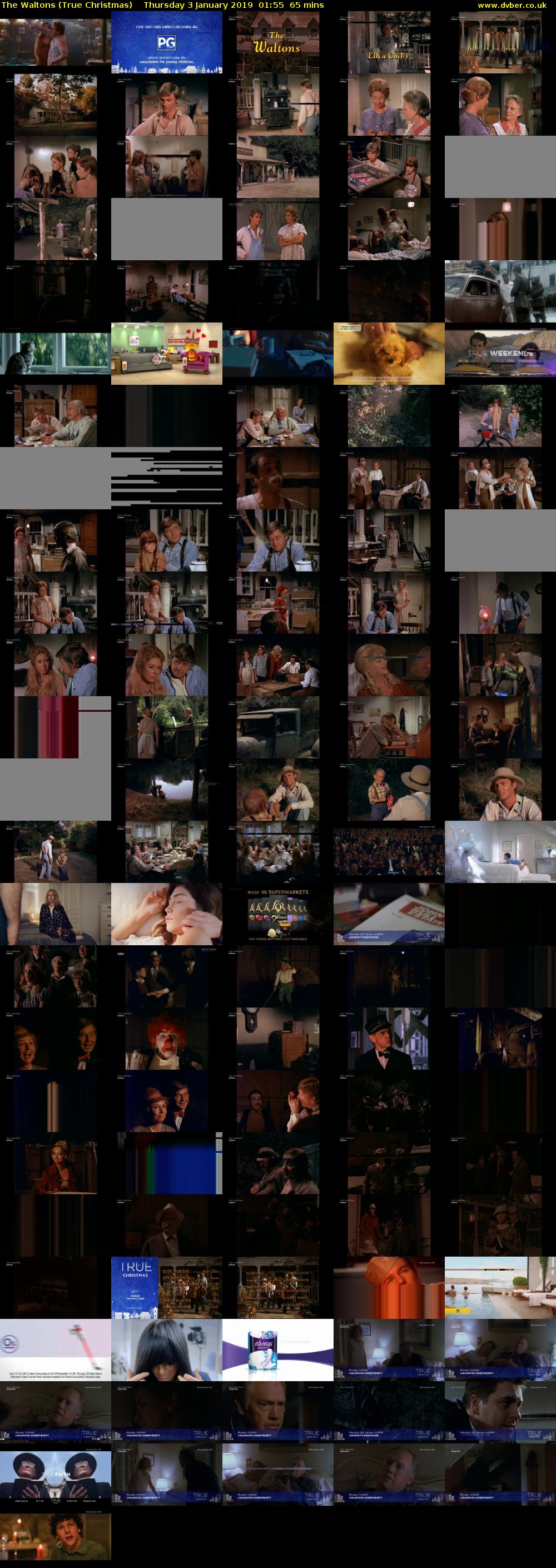 The Waltons (True Christmas) Thursday 3 January 2019 01:55 - 03:00