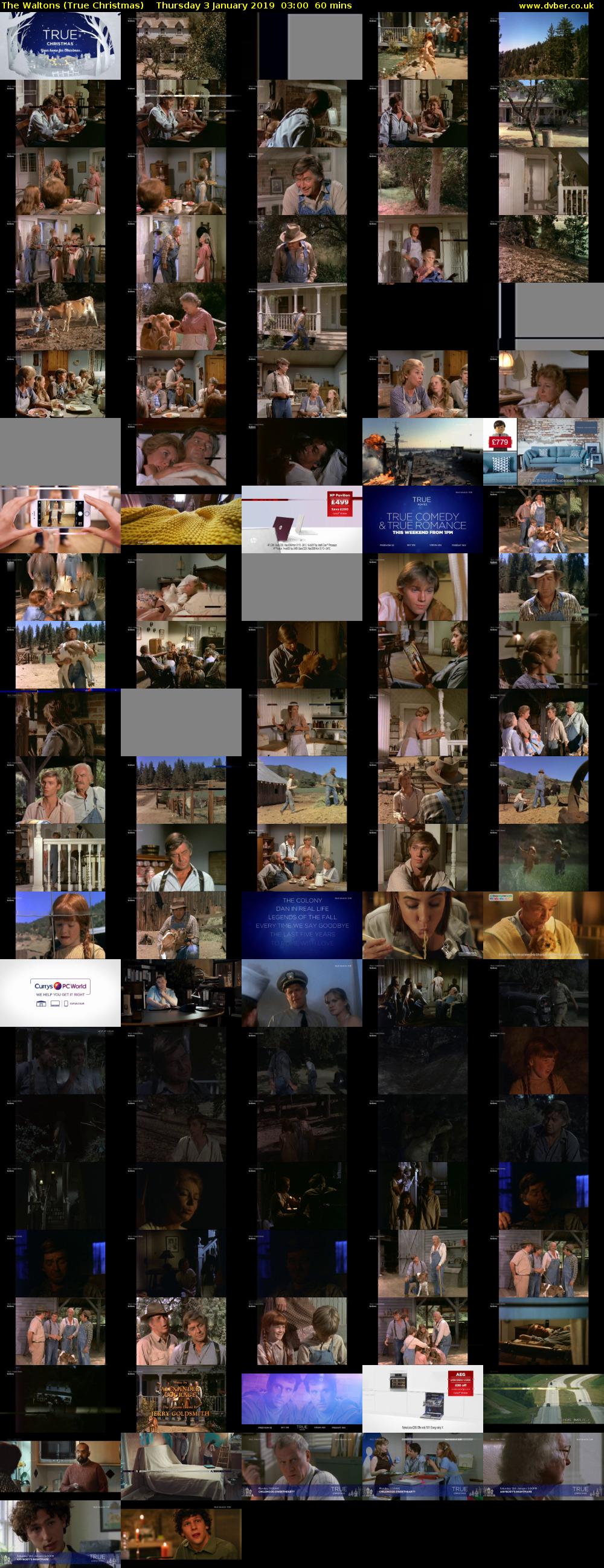 The Waltons (True Christmas) Thursday 3 January 2019 03:00 - 04:00