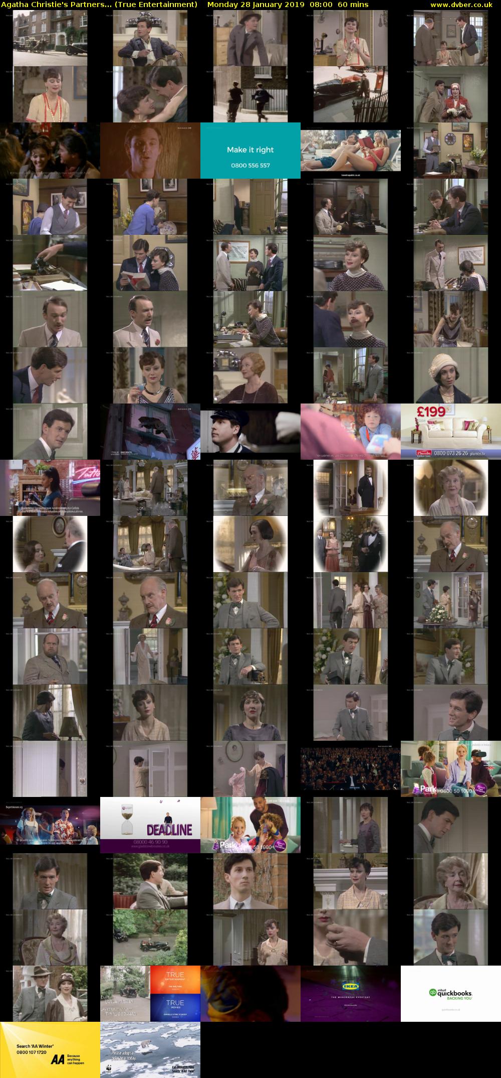 Agatha Christie's Partners... (True Entertainment) Monday 28 January 2019 08:00 - 09:00