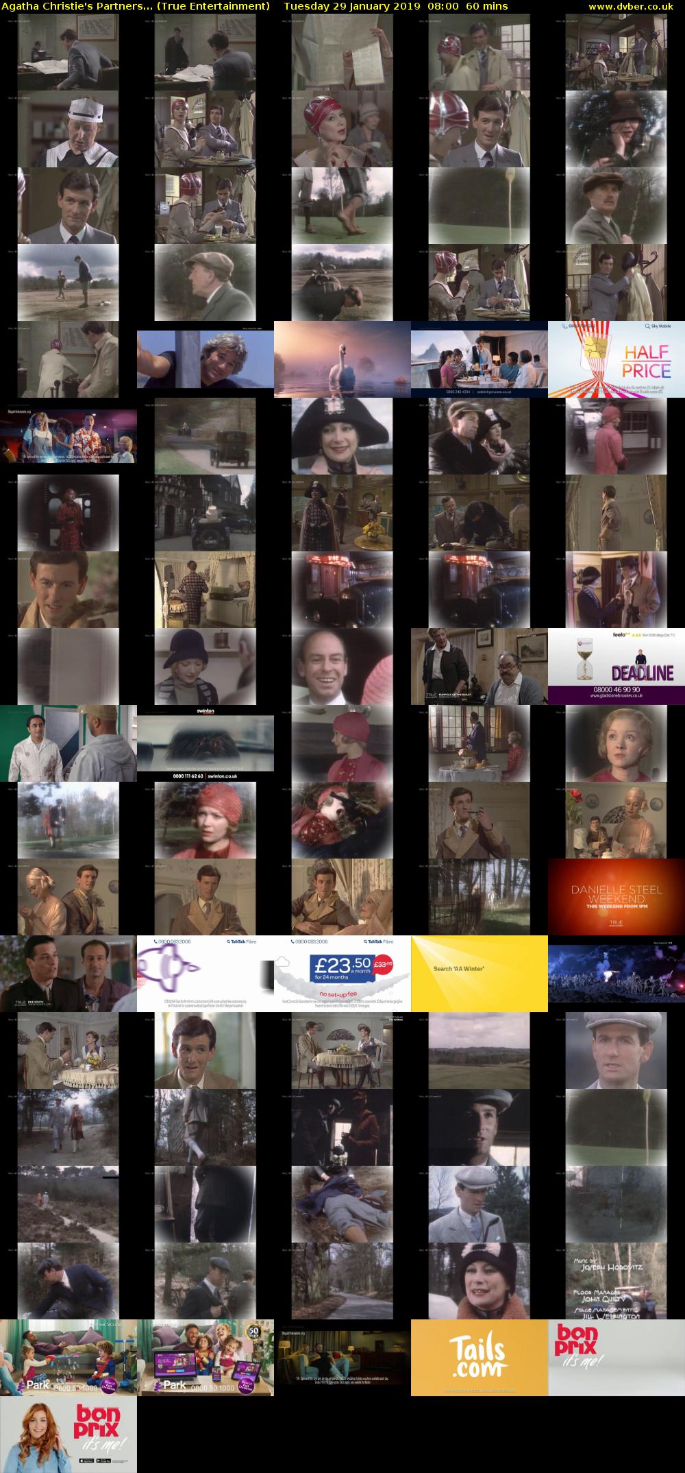 Agatha Christie's Partners... (True Entertainment) Tuesday 29 January 2019 08:00 - 09:00