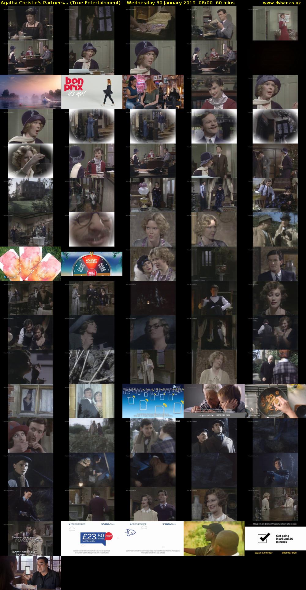 Agatha Christie's Partners... (True Entertainment) Wednesday 30 January 2019 08:00 - 09:00