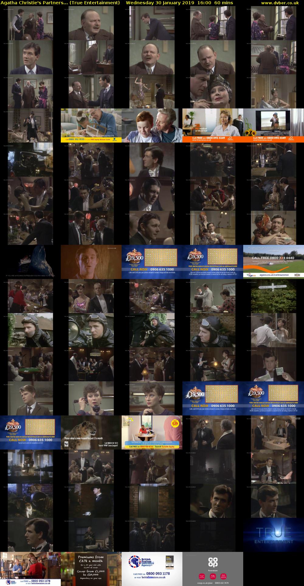 Agatha Christie's Partners... (True Entertainment) Wednesday 30 January 2019 16:00 - 17:00