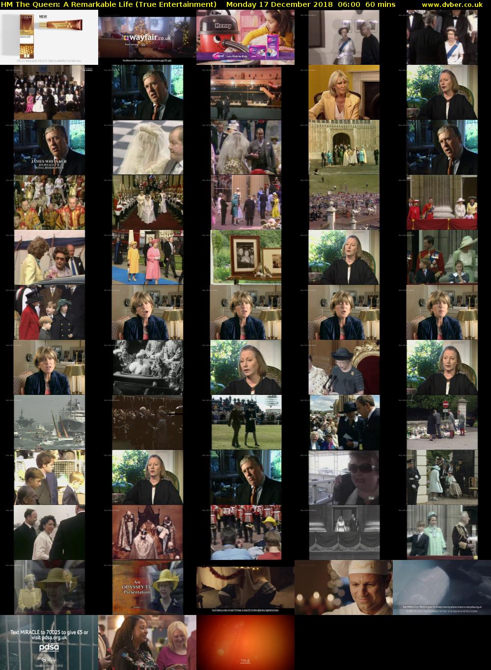 HM The Queen: A Remarkable Life (True Entertainment) Monday 17 December 2018 06:00 - 07:00