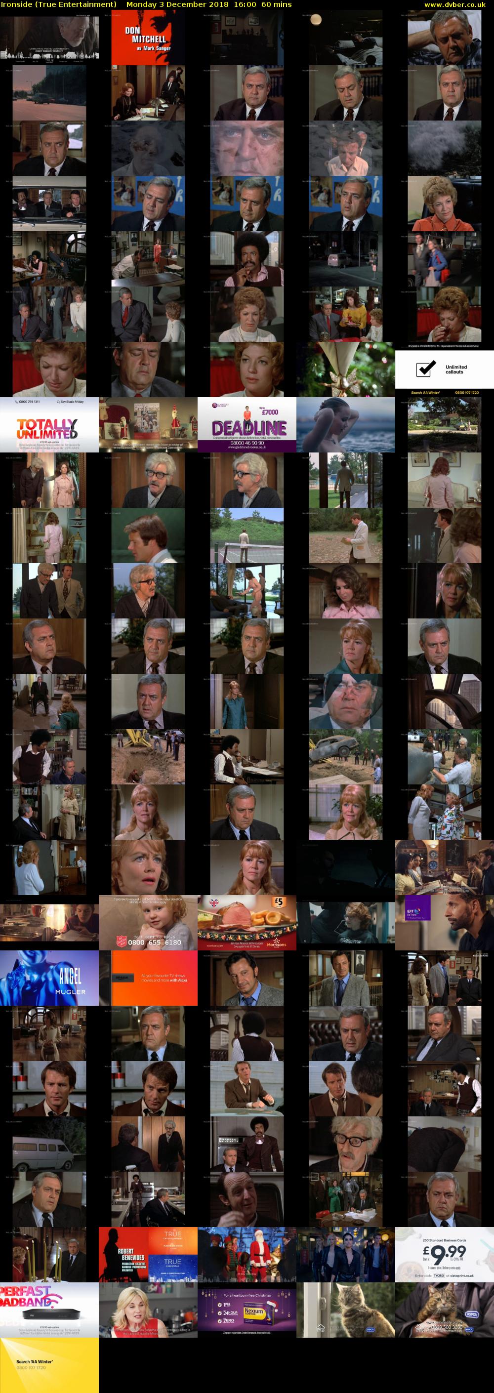 Ironside (True Entertainment) Monday 3 December 2018 16:00 - 17:00