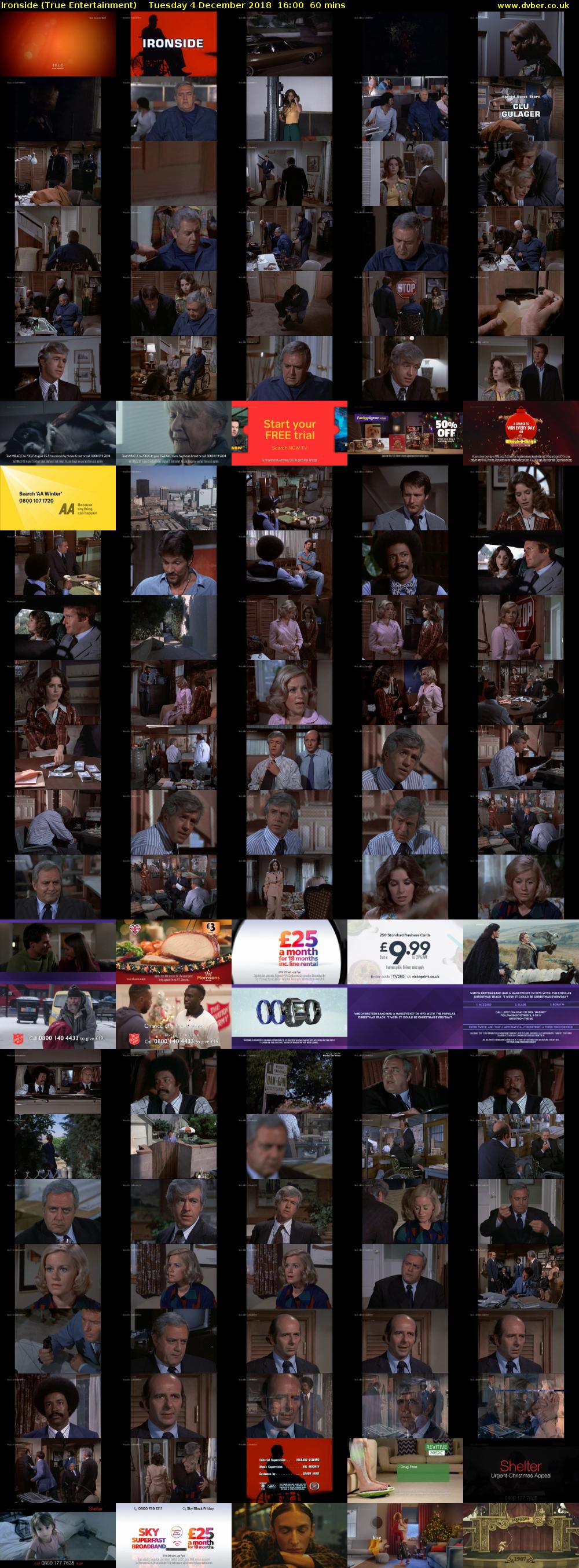 Ironside (True Entertainment) Tuesday 4 December 2018 16:00 - 17:00