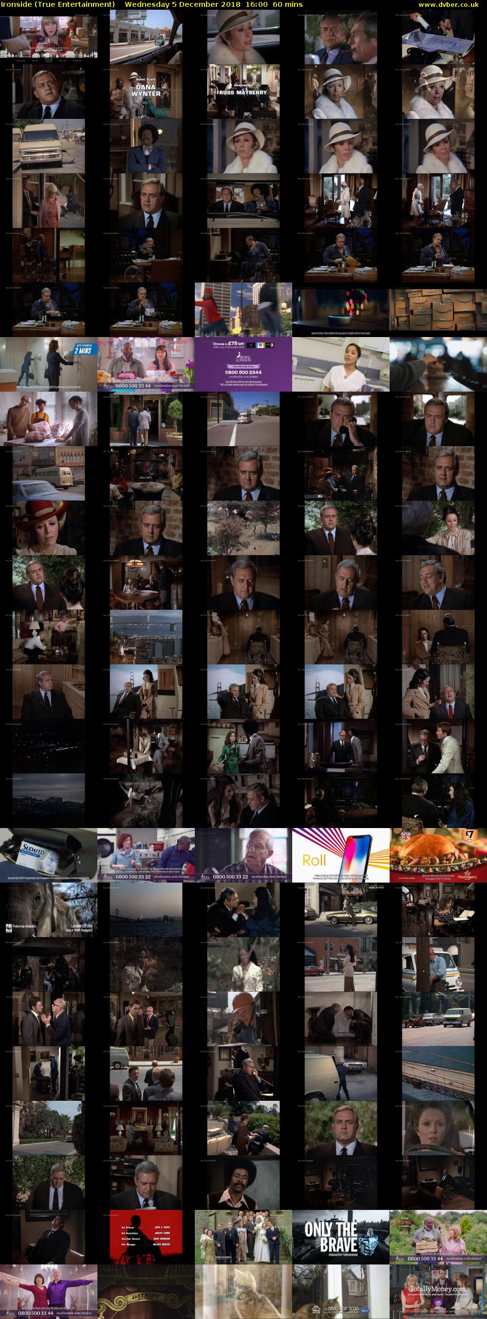 Ironside (True Entertainment) Wednesday 5 December 2018 16:00 - 17:00