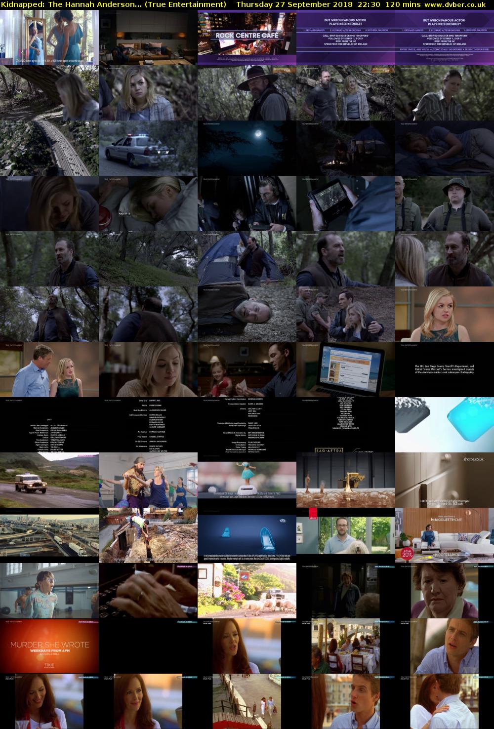 Kidnapped: The Hannah Anderson... (True Entertainment) Thursday 27 September 2018 22:30 - 00:30