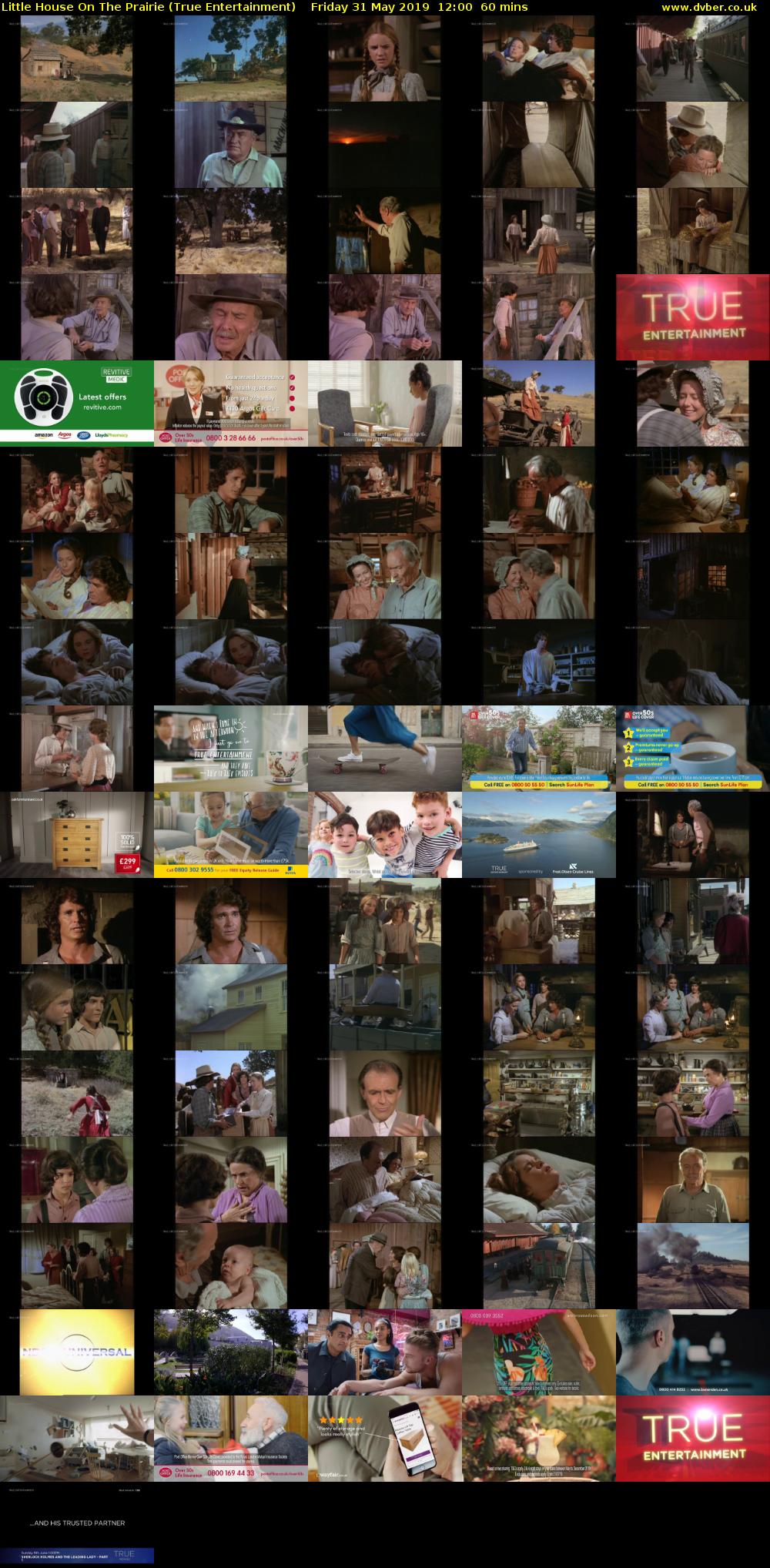 Little House On The Prairie (True Entertainment) Friday 31 May 2019 12:00 - 13:00