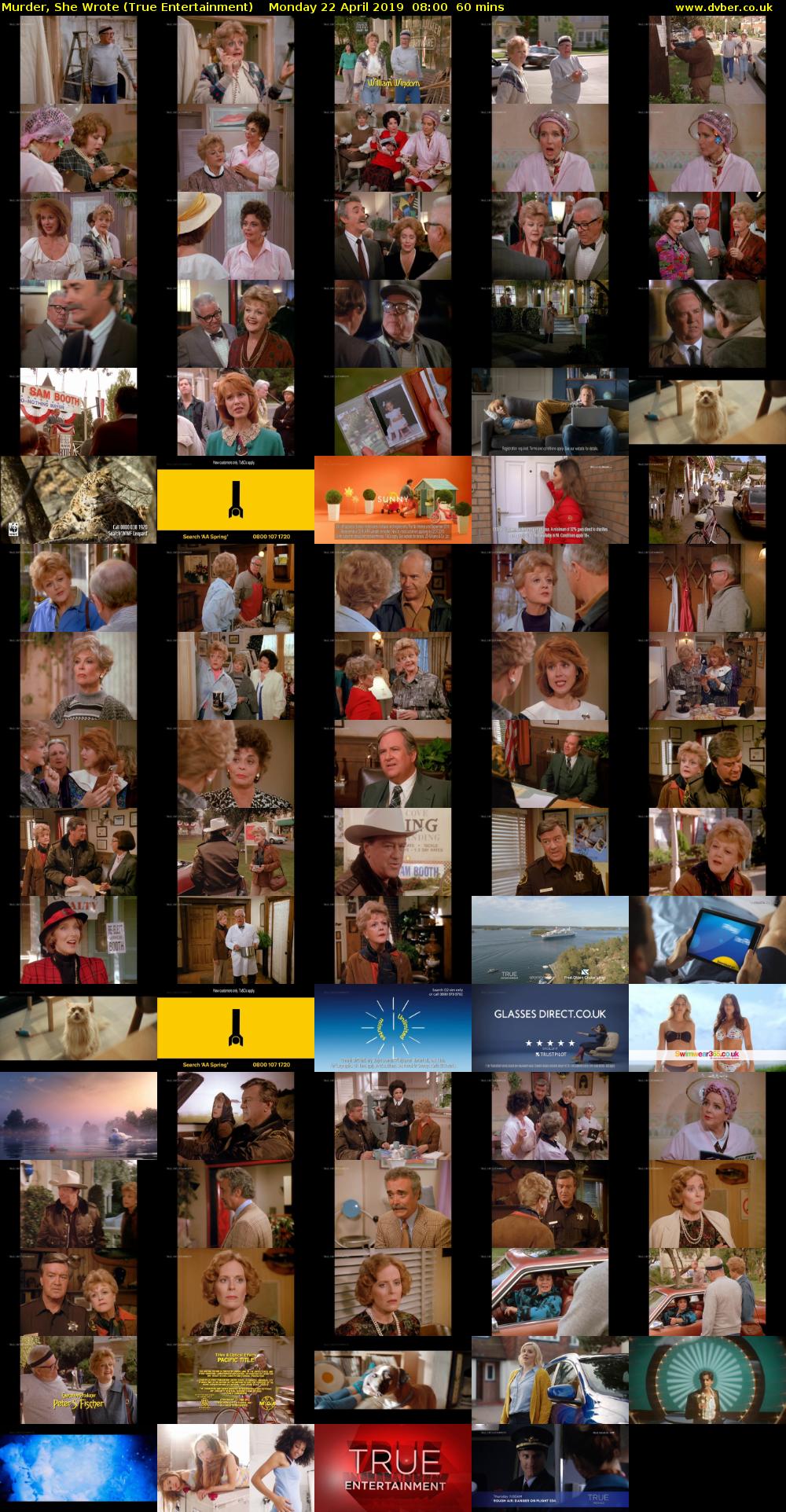 Murder, She Wrote (True Entertainment) Monday 22 April 2019 08:00 - 09:00