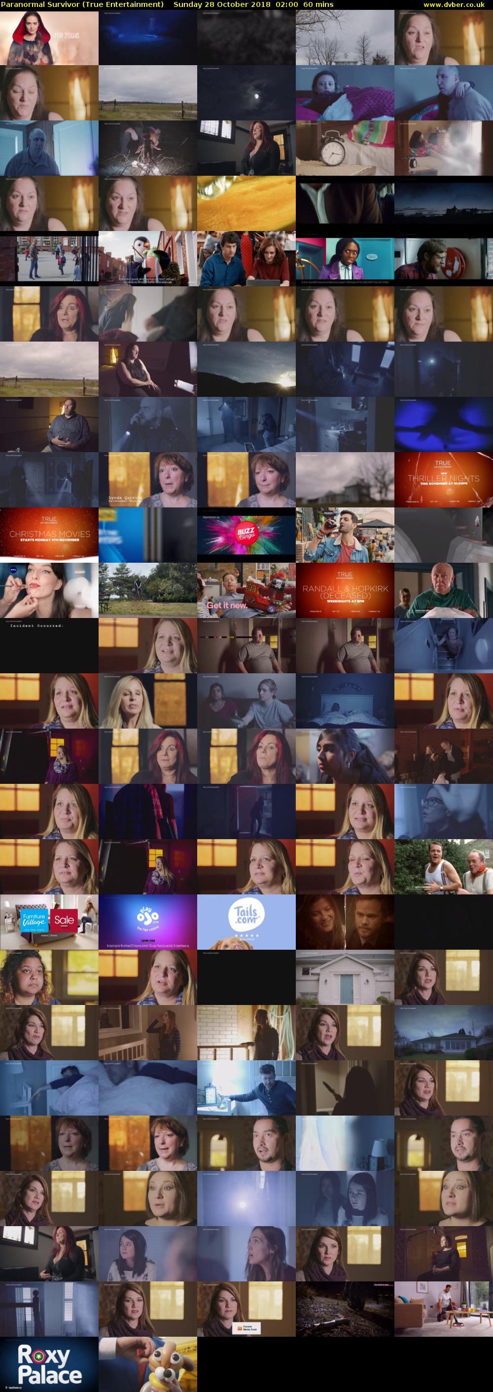 Paranormal Survivor (True Entertainment) Sunday 28 October 2018 02:00 - 03:00