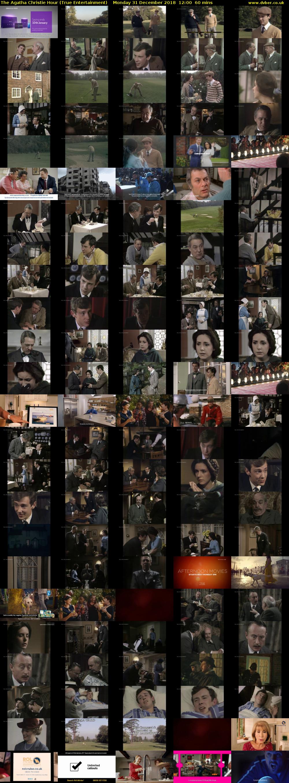 The Agatha Christie Hour (True Entertainment) Monday 31 December 2018 12:00 - 13:00