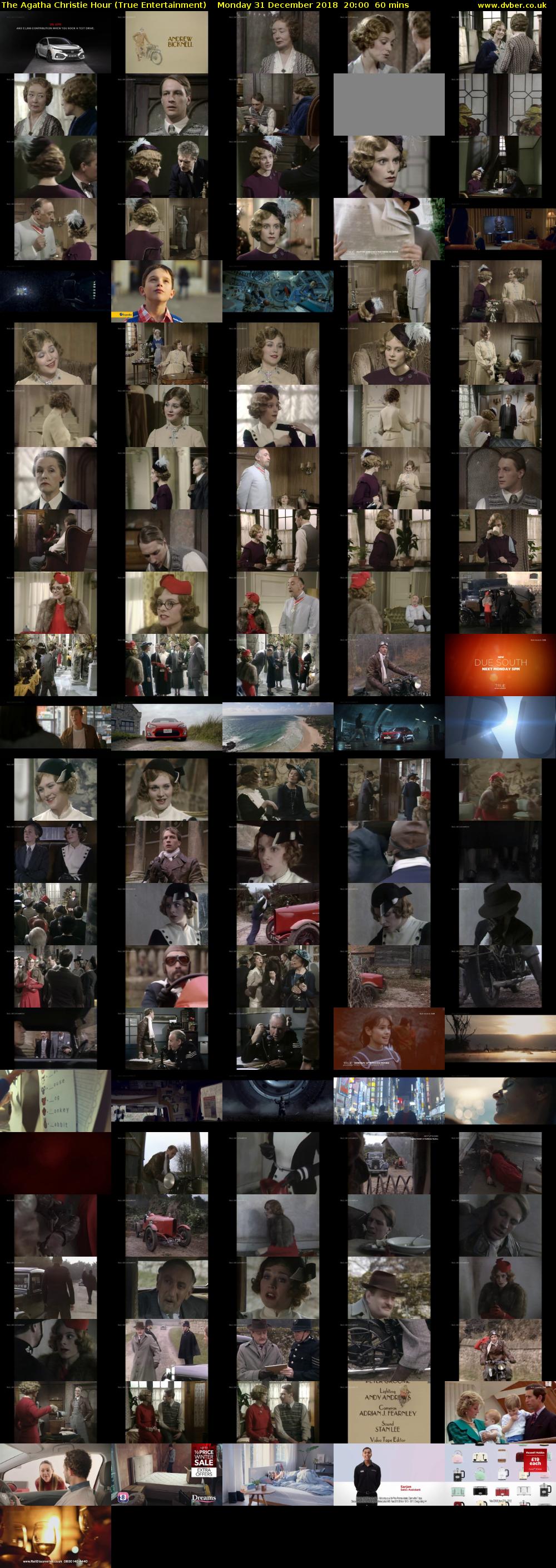 The Agatha Christie Hour (True Entertainment) Monday 31 December 2018 20:00 - 21:00