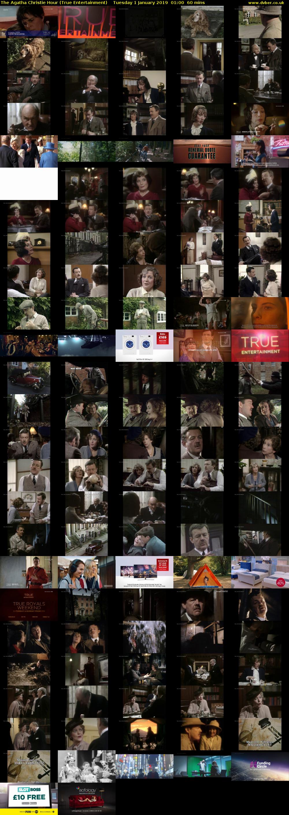 The Agatha Christie Hour (True Entertainment) Tuesday 1 January 2019 01:00 - 02:00