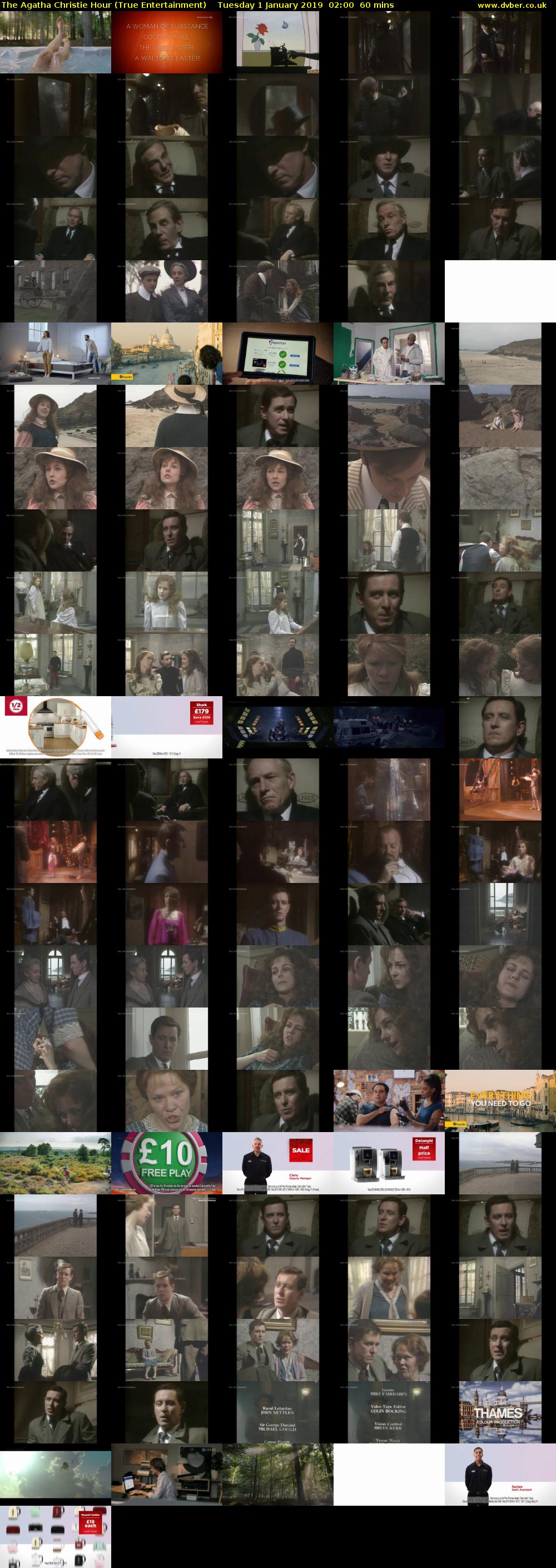 The Agatha Christie Hour (True Entertainment) Tuesday 1 January 2019 02:00 - 03:00