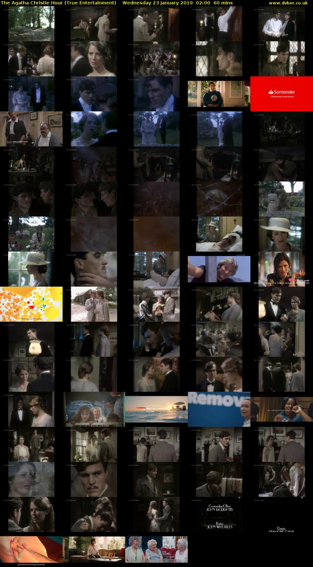 The Agatha Christie Hour (True Entertainment) Wednesday 23 January 2019 02:00 - 03:00