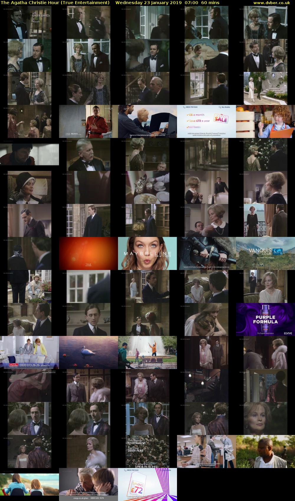 The Agatha Christie Hour (True Entertainment) Wednesday 23 January 2019 07:00 - 08:00