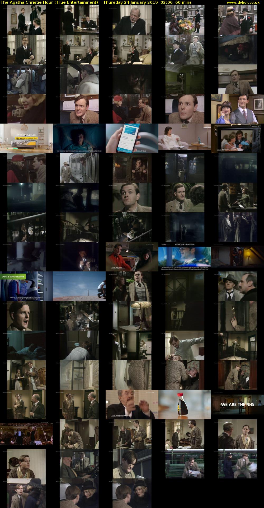 The Agatha Christie Hour (True Entertainment) Thursday 24 January 2019 02:00 - 03:00