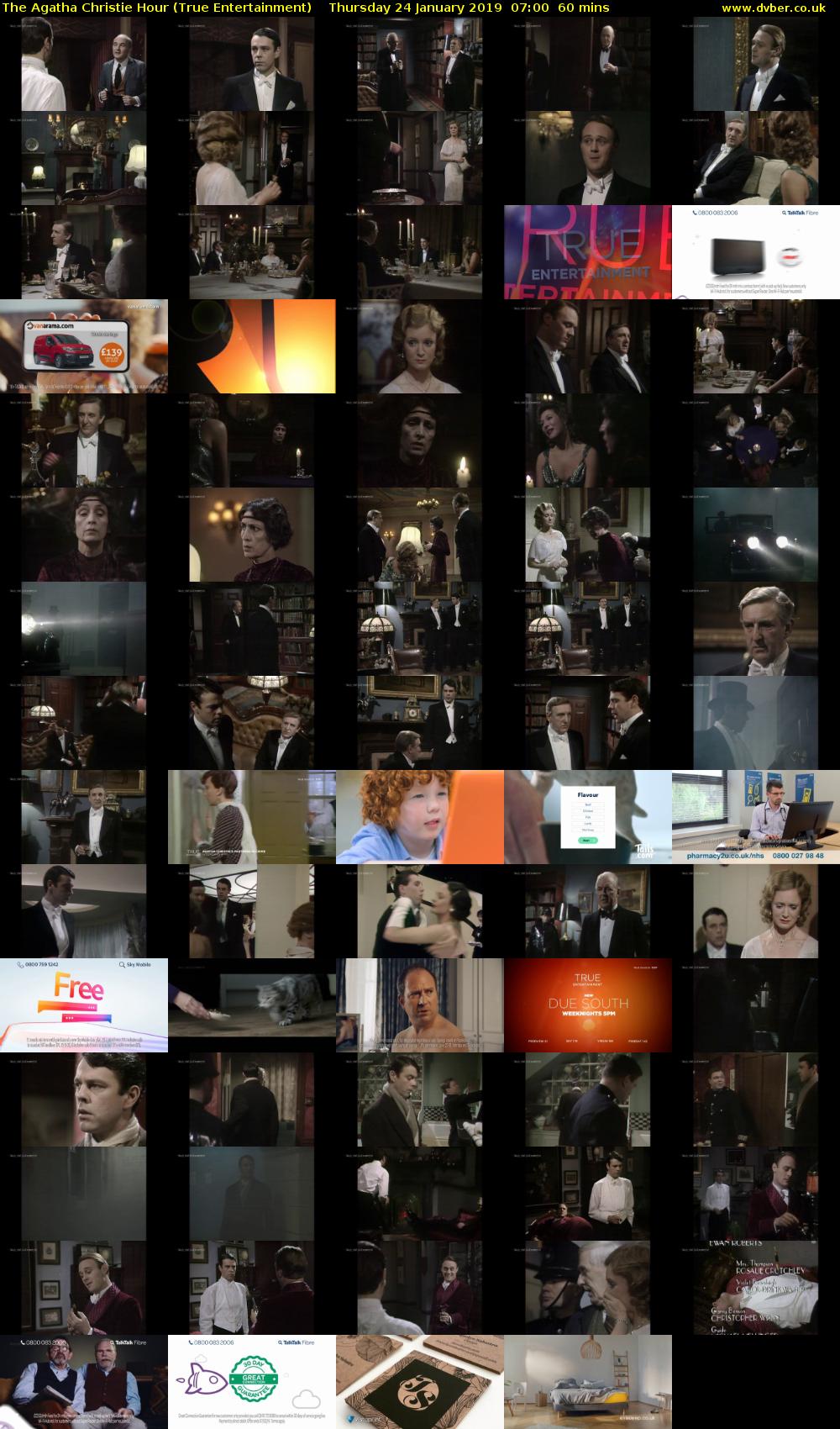 The Agatha Christie Hour (True Entertainment) Thursday 24 January 2019 07:00 - 08:00