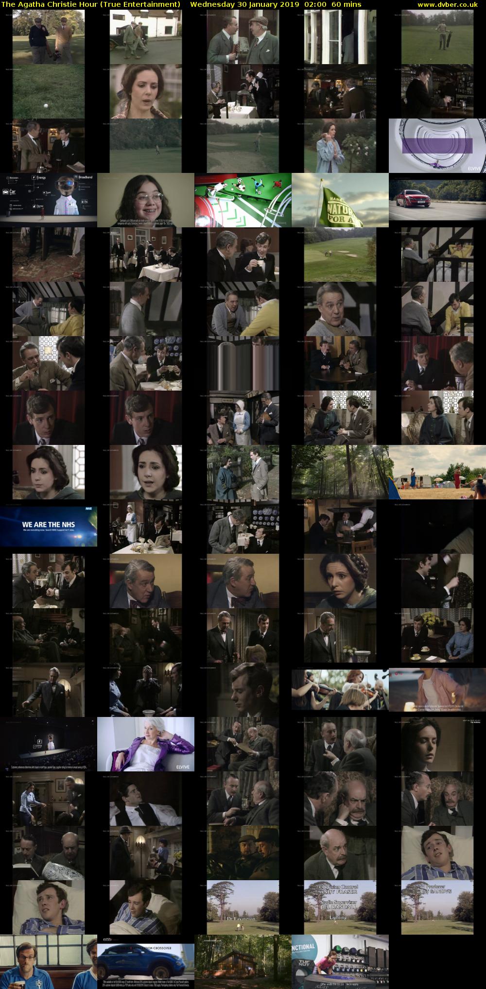 The Agatha Christie Hour (True Entertainment) Wednesday 30 January 2019 02:00 - 03:00