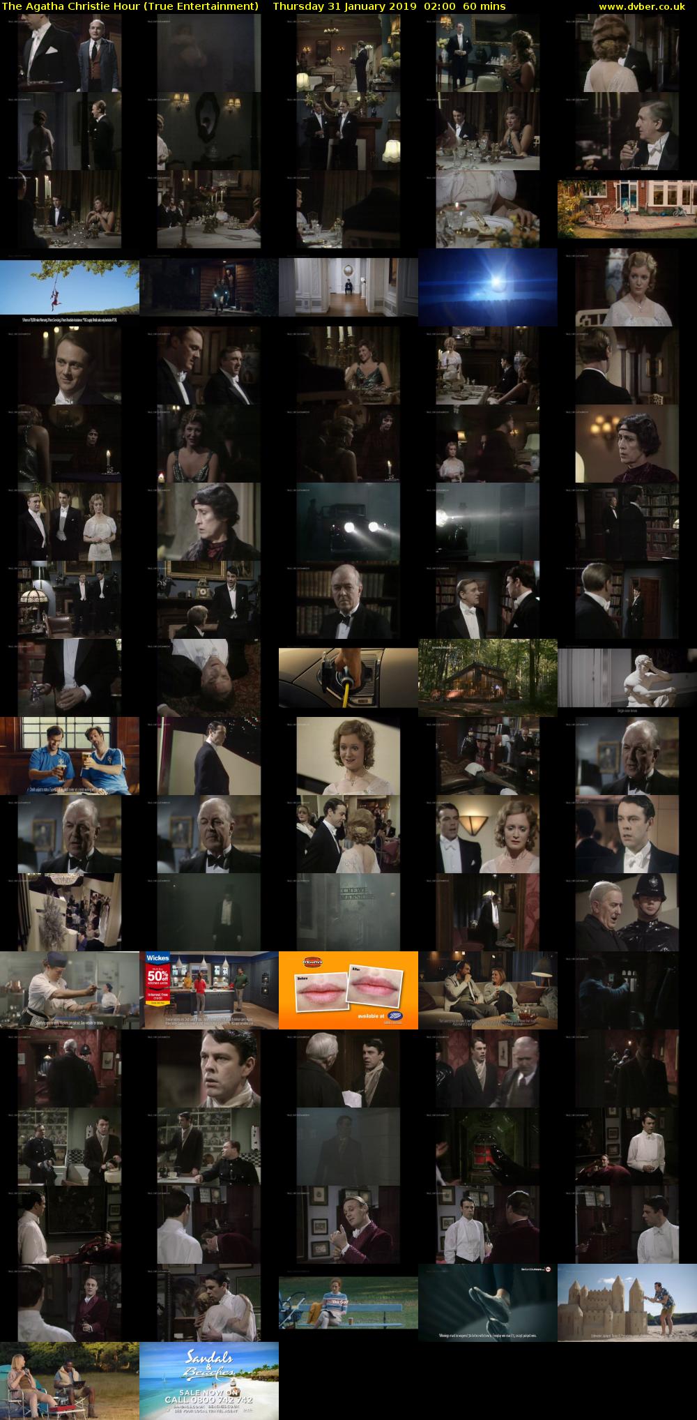 The Agatha Christie Hour (True Entertainment) Thursday 31 January 2019 02:00 - 03:00