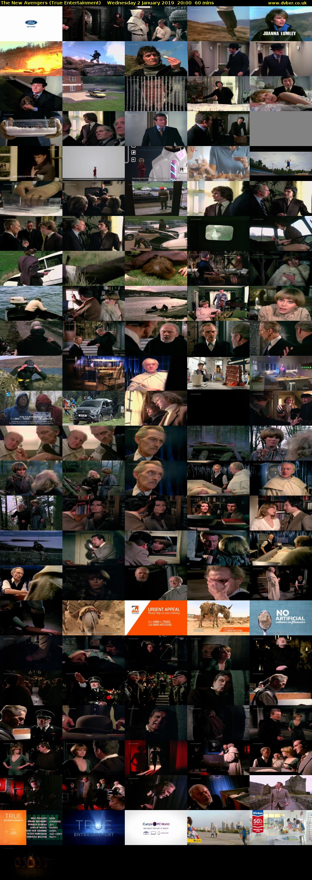 The New Avengers (True Entertainment) Wednesday 2 January 2019 20:00 - 21:00