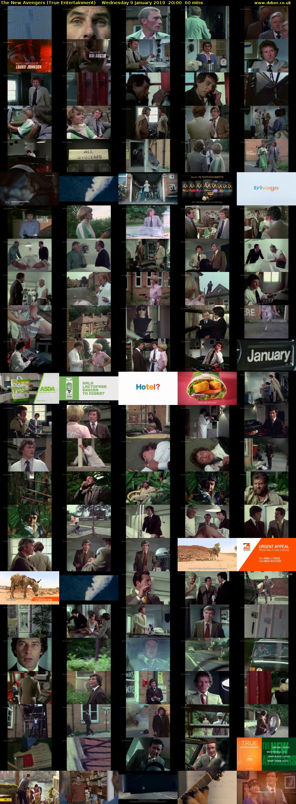 The New Avengers (True Entertainment) Wednesday 9 January 2019 20:00 - 21:00