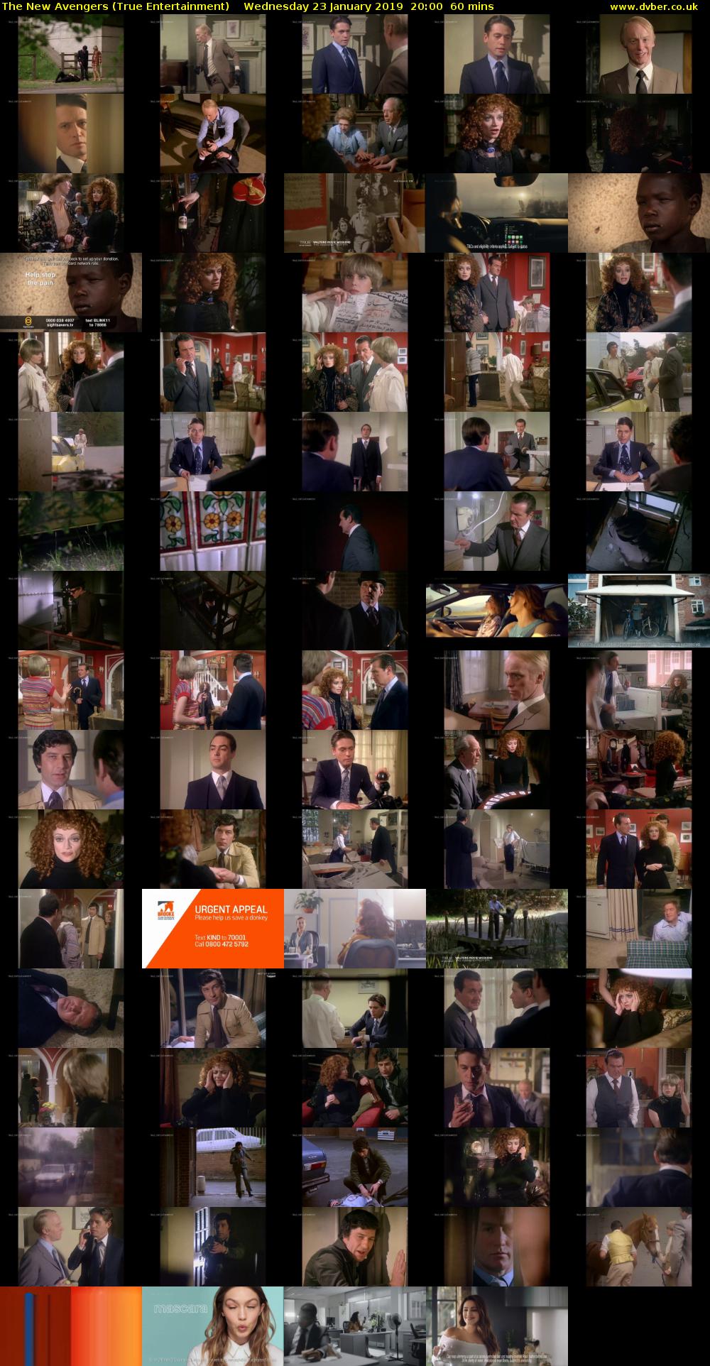 The New Avengers (True Entertainment) Wednesday 23 January 2019 20:00 - 21:00