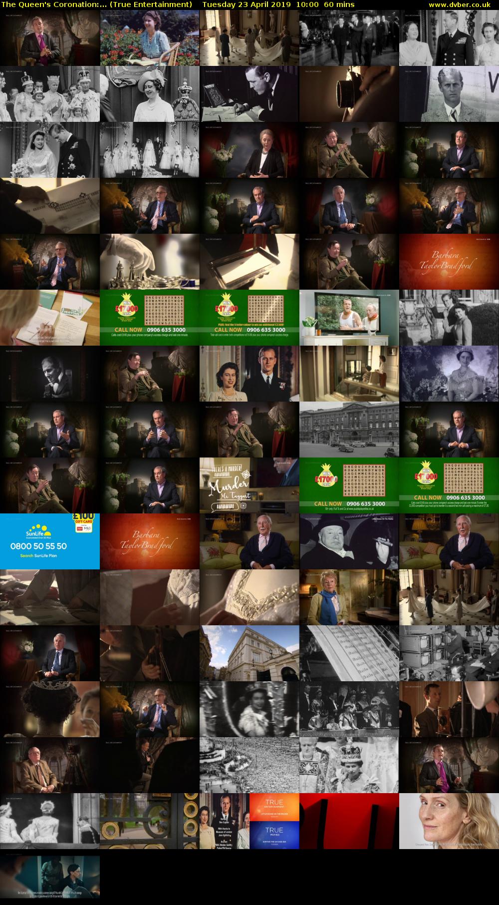 The Queen's Coronation:... (True Entertainment) Tuesday 23 April 2019 10:00 - 11:00