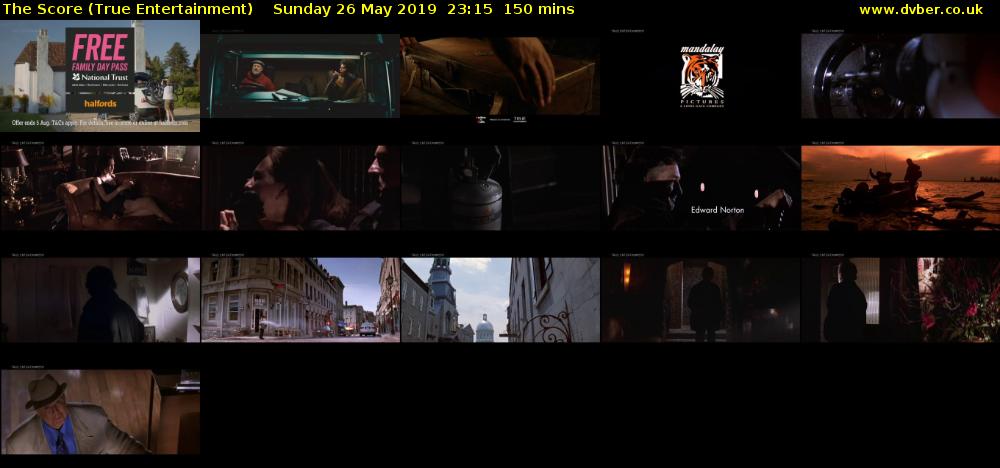 The Score (True Entertainment) Sunday 26 May 2019 23:15 - 01:45
