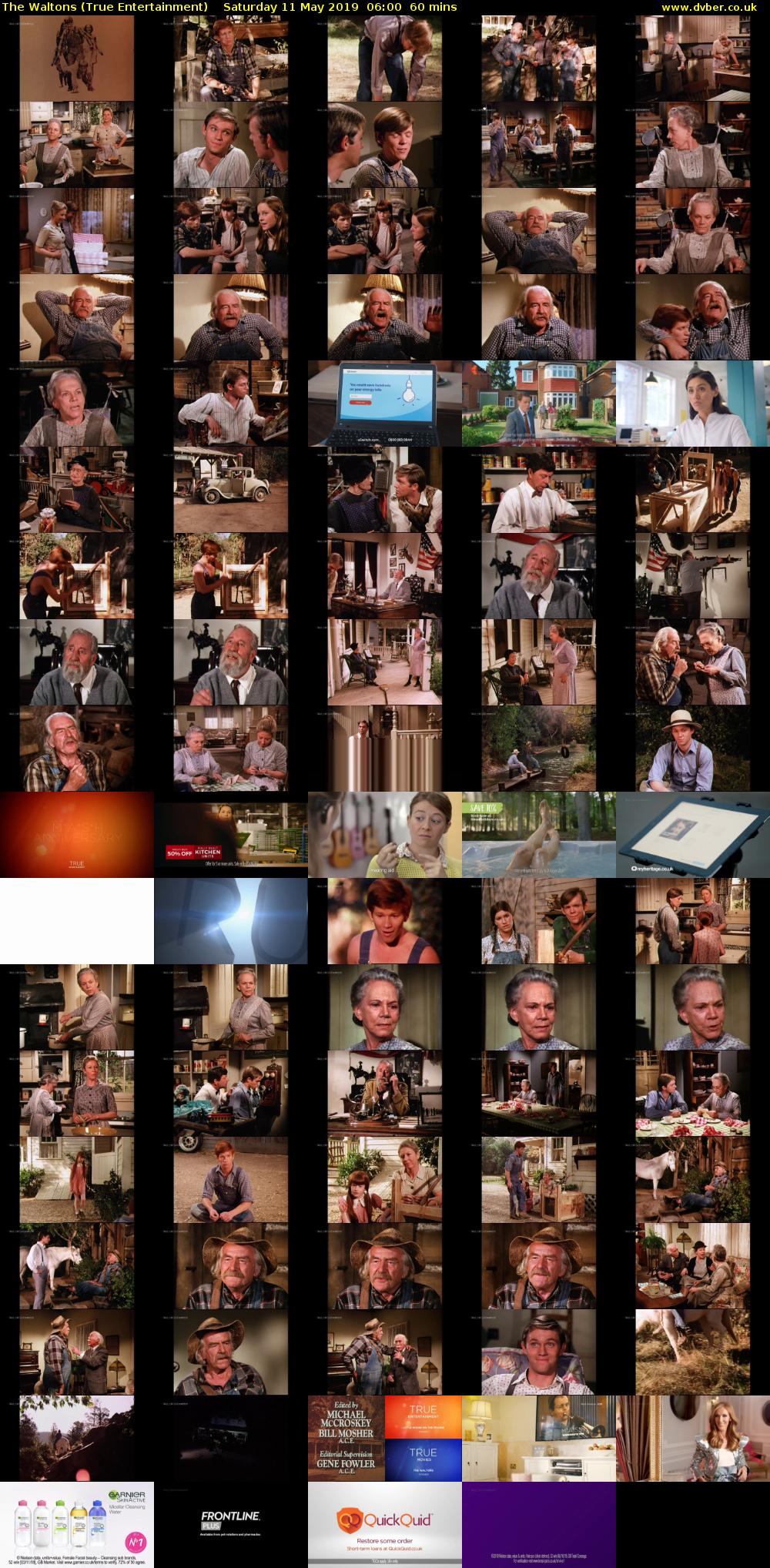 The Waltons (True Entertainment) Saturday 11 May 2019 06:00 - 07:00