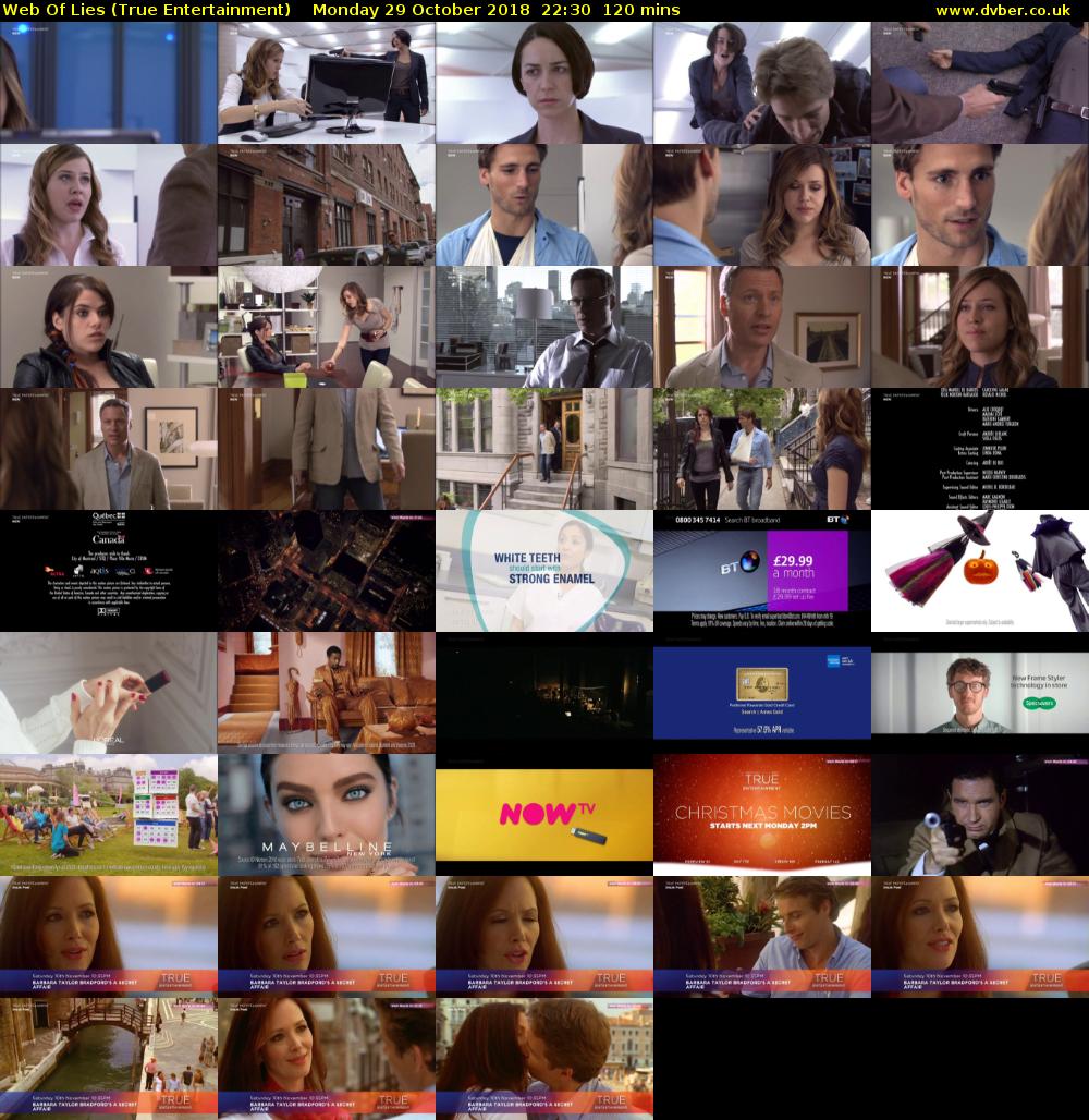 Web Of Lies (True Entertainment) Monday 29 October 2018 22:30 - 00:30