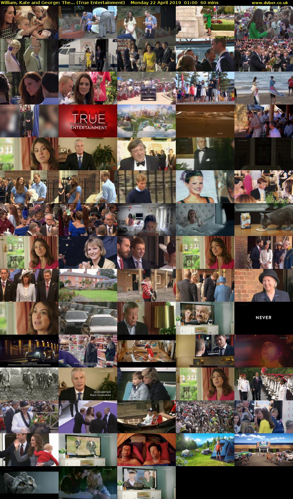 William, Kate and George: The... (True Entertainment) Monday 22 April 2019 01:00 - 02:00