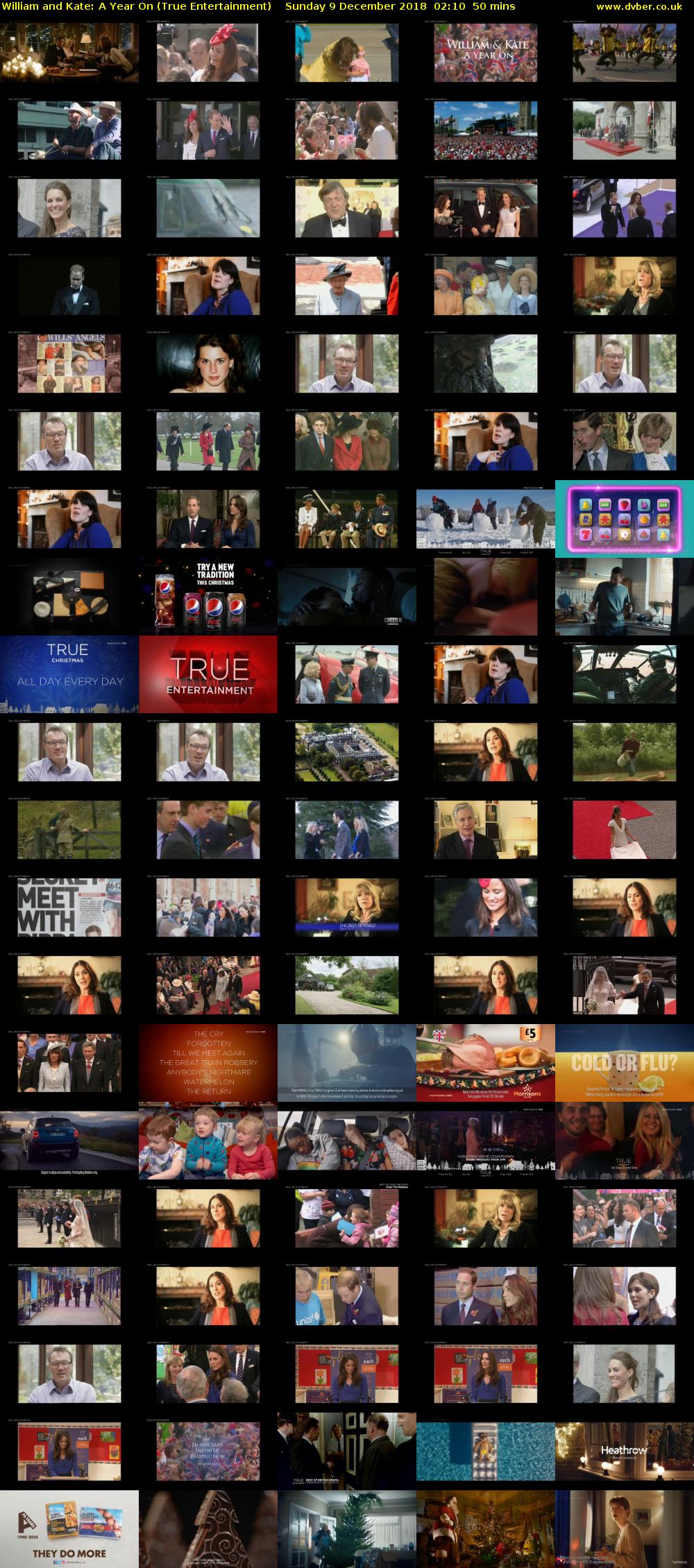 William and Kate: A Year On (True Entertainment) Sunday 9 December 2018 02:10 - 03:00