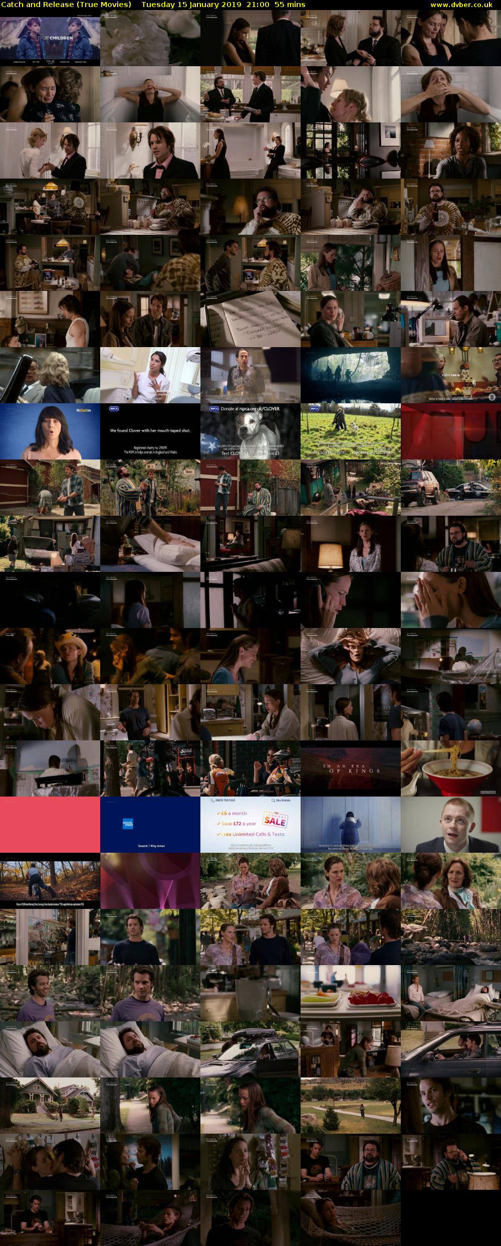 Catch and Release (True Movies) Tuesday 15 January 2019 21:00 - 21:55